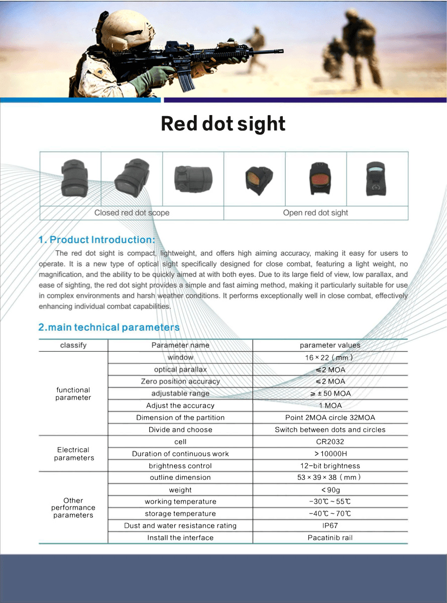 Red dot sight product visual